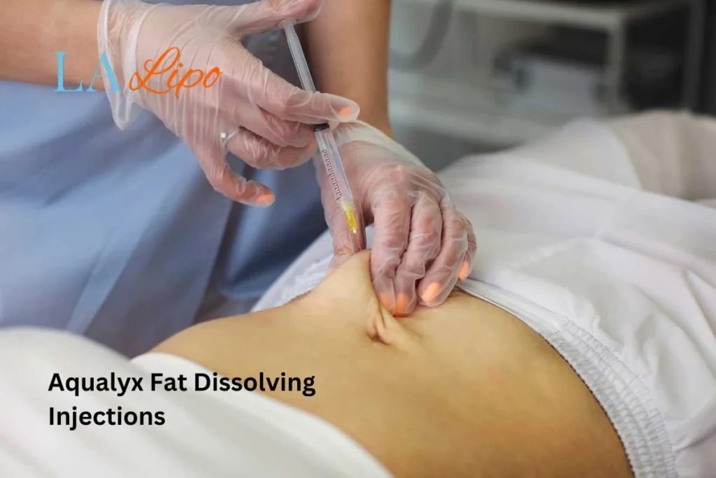 woman having fat dissolving injections Worcestershire in the stomach