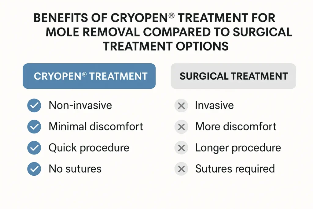 Benefits of facial mole removal Worcestershire - call our team today to book a consultation