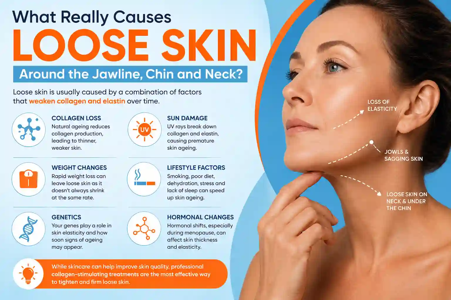 What Really Causes Loose Skin Around the Jawline, Chin and Neck Worcestershire?